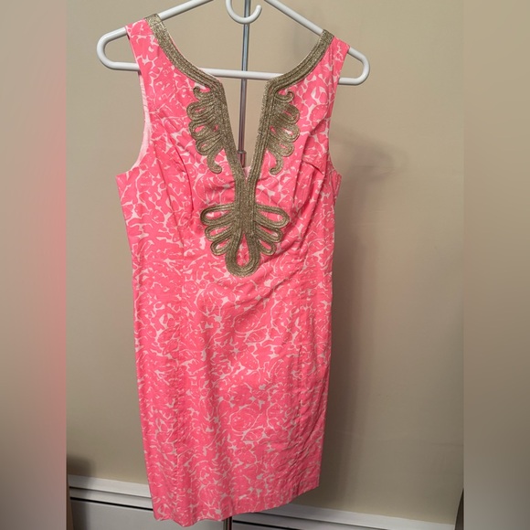 Lilly Pulitzer Pink and Gold Mini Dress - Picture 1 of 3